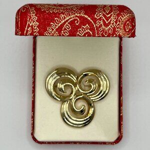 KIM ROGERS Gold Brooch / Pin